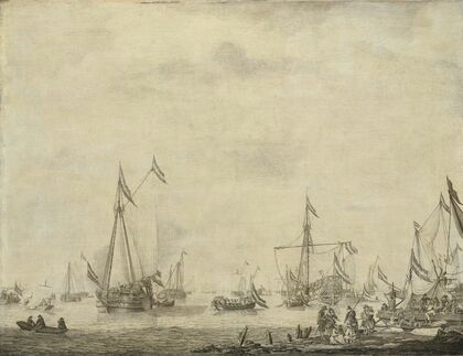 Royal Yacht and State Yacht Sail from Moerdijk with Charles II, King of England, on board, 1660 (1660 - 1693)