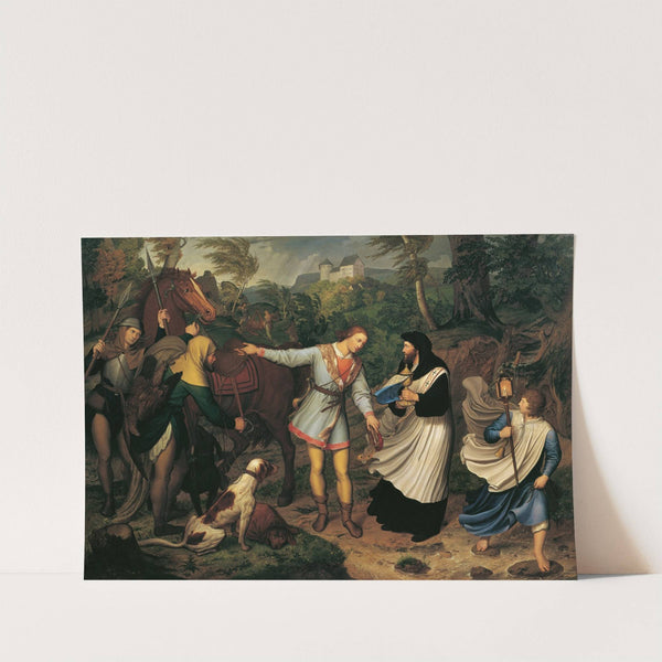 Rudolf von Habsburg und der Priester by Ludwig Ferdinand Schnorr von Carolsfeld