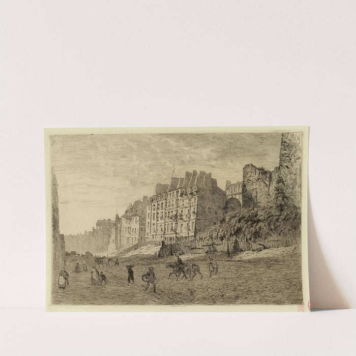 Rue Clos Bruneau et rue des Ecoles (1866) by Alfred Alexandre Delauney