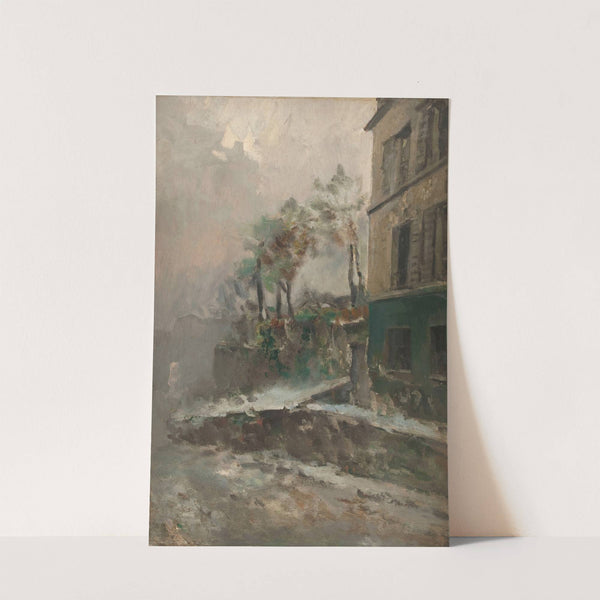 Rue de Montmartre sous la neige by Pierre Jacques Pelletier