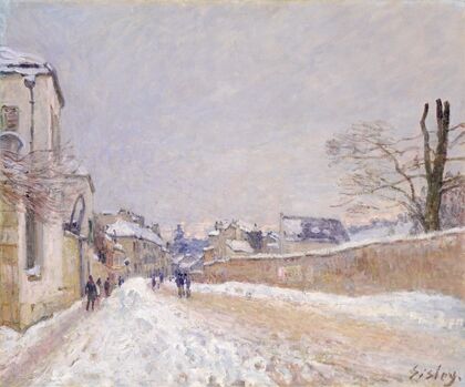 Rue Eugène Moussoir at Moret; Winter (1891)