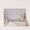 Rue Eugène Moussoir at Moret; Winter (1891) by Alfred Sisley