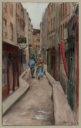 Rue Geoffroy l’Angevin, de la rue du Temple à la rue Beaubourg (1896)