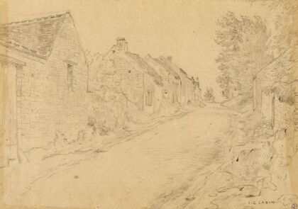 Rue montante dans un village