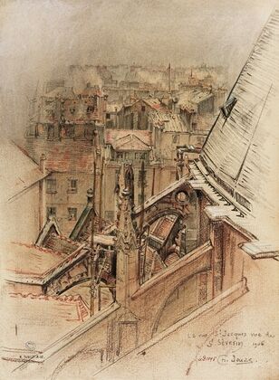 Rue Saint Jacques, 1906, vue du haut de l’église Saint Séverin (1906)