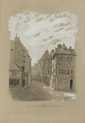 Rue Saint-Paul, à droite hôtel de la Vieuville, 4ème arrondissement (1895-1905)