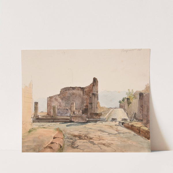 Rues et ruines à Pompéi by Jacques-Raymond Brascassat