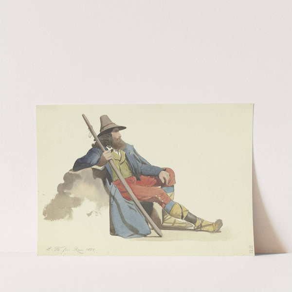 Ruhender Hirte der römischen Campagna (1851) by Ludwig Thiersch
