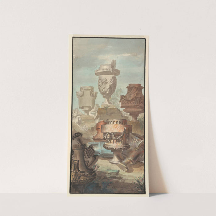 Ruin Fantasy; Vases and Urns (1770) by Jean-Charles Delafosse