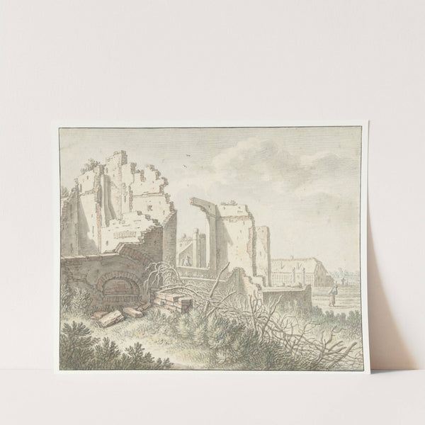 Ruïne buiten de Wittevrouwenpoort te Utrecht by Herman Saftleven