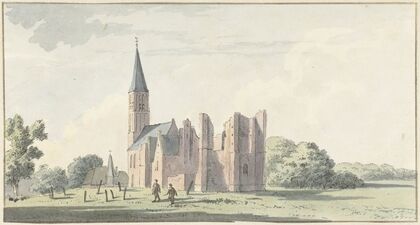 Ruïne van de kerk te Serooskerken (1741 - 1795)