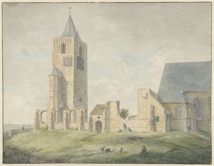 Ruïne van de kerk te Warmond