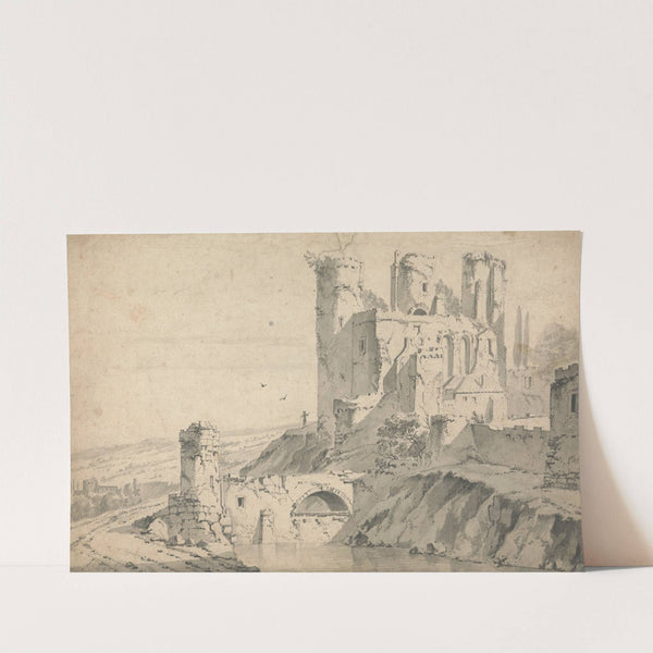 Ruined Castle on a River by Jan Wyck