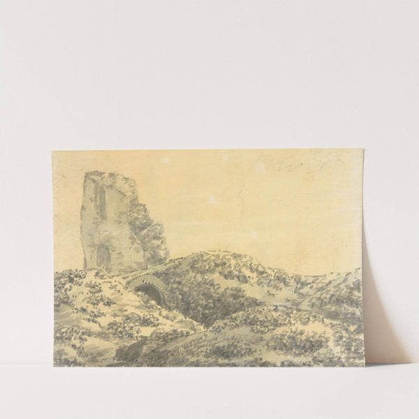 Ruined Roman Tower in a Landscape by Joseph Wright of Derby