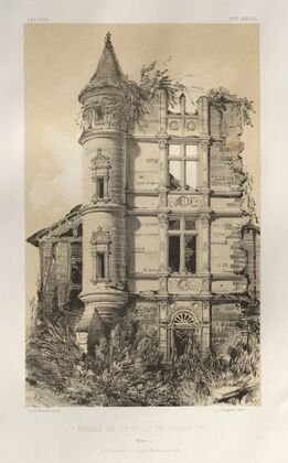 Ruines Du Chateau De Champlost (Yonne) (1860)