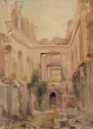 Ruines du château de Saint-Cloud; le vestibule.
