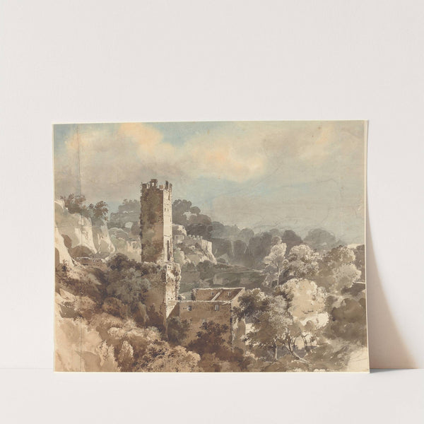Ruins of a Fortified Tower among Wooded Hills II by Friedrich Salathé