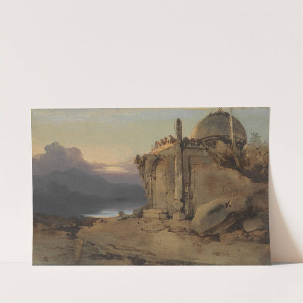 Ruins of a Temple, Sunset by George Chinnery