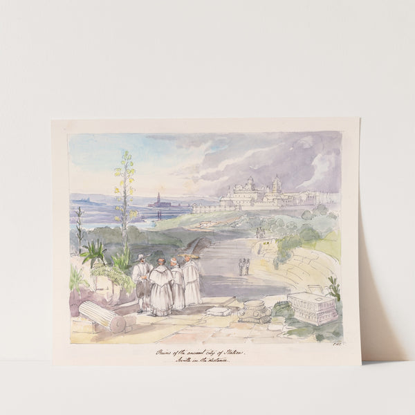 Ruins of the Ancient City of Italica, Seville in the Distance by Charles Hamilton Smith