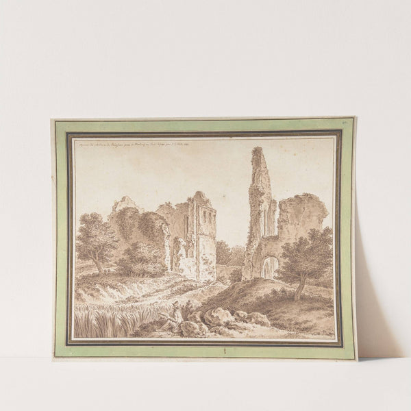 Ruins of the Château of Becoiseau, near Mortcerf (seine-et-Marne) by Johann Georg Wille