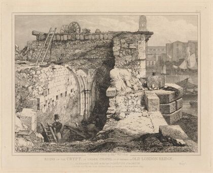 Ruins of the Crypt of St. Thomas on Old London Bridge