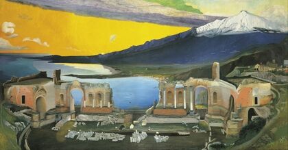 Ruins of the Greek Theatre at Taormina (between 1904 and 1905) — size preview