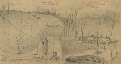Ruins of the Orange and Alexandria R.R. bridge over Bull Run, near Union Mills