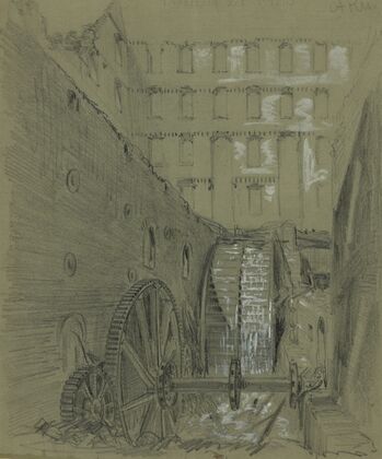 Ruins of the water wheel in Gallego Flour Mills, Richmond, Va.