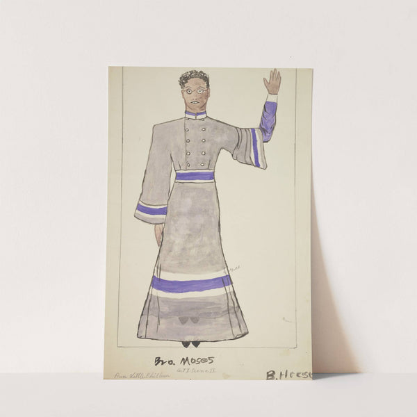 Run Little Chillun: Bro. Moses. Grey robe with purple and white bands (1934-1943) by B. House