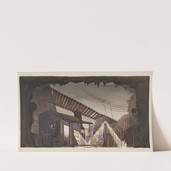 Run Little Chillun: Street with Shack, Two Women, Train Tracks (1934-1943) by Nelson Baume