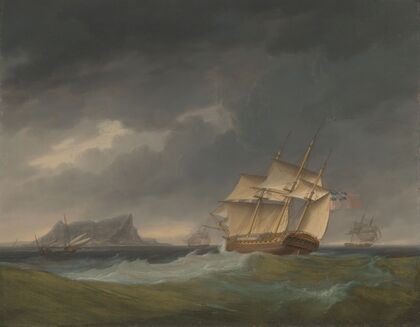 Running into stormy weather off Gibraltar