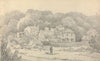 Rural Scene with Houses and a Hunter and His Dog