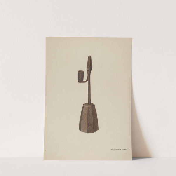 Rush Holder with Candle Socket by Wellington Blewett