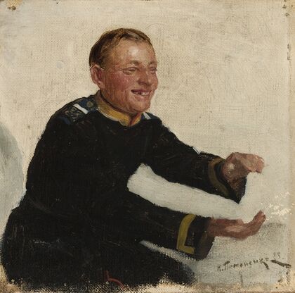 Russian soldier at the theatre