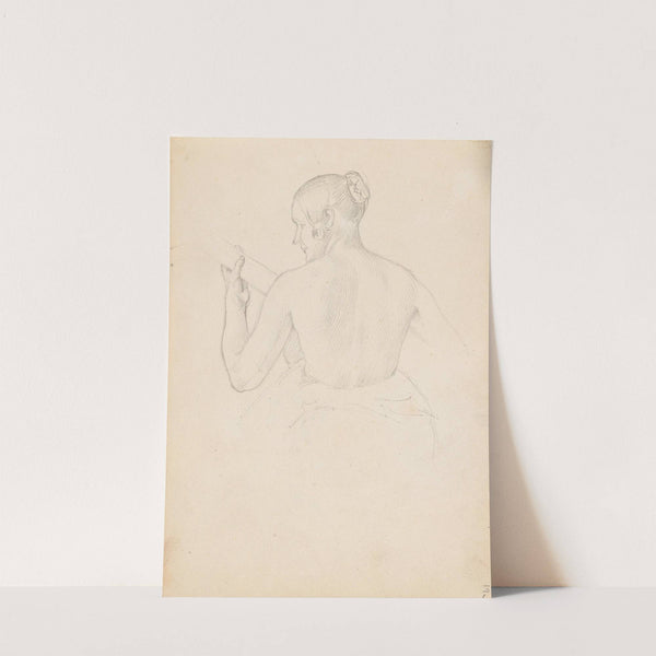 Ryggvendt kvinnefigur (1838) by Adolph Tidemand
