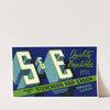 S and E Quality Vegetables Label (1930-1950)