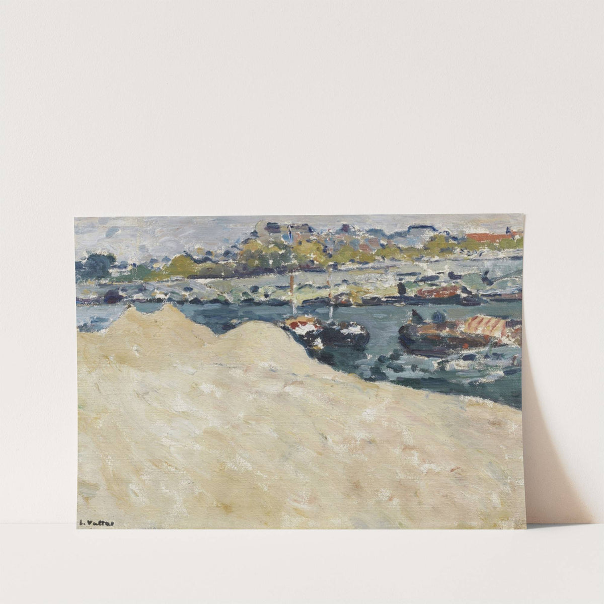 Sablières sur les quais de la Seine à Paris by Louis Valtat