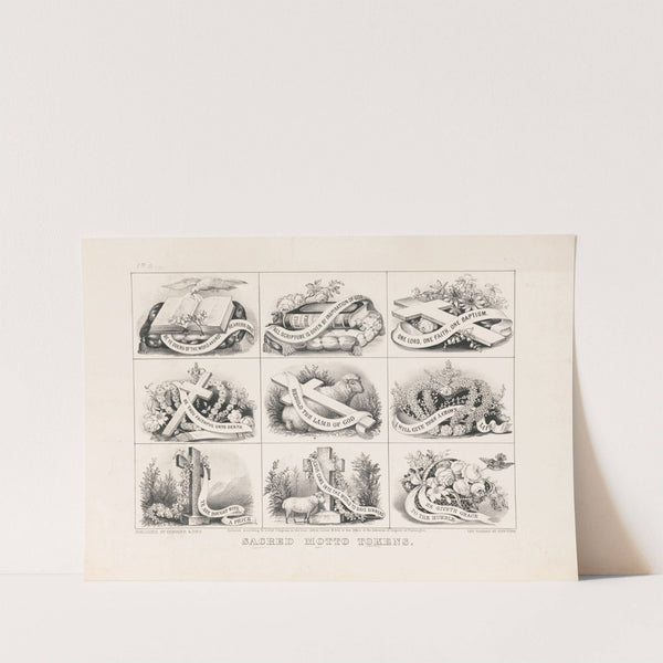 Sacred motto tokens (1874) by Currier & Ives.