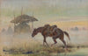 Saddled horse