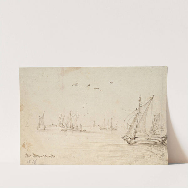 Sailboats, A City in the Distance by Jan Brueghel The Elder