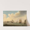 Sailboats in the harbour of Rotterdam by Cornelis Bol
