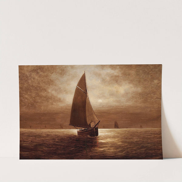 Sailing at Night by Elbridge Wesley Webber