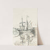 Sailing boats in harbour by Paul Signac