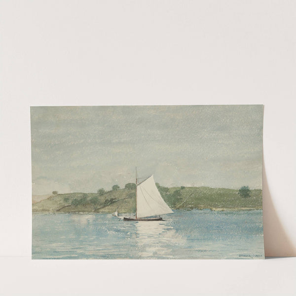 Sailing Calm Water ( 1880) by Winslow Homer