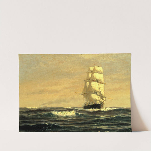 Sailing Ship-Off Coast Of Maine by William Edward Norton