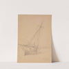 Sailing-Ship on the Shore, Tarbert, Loch Fyne by Hans Gude
