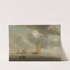 Sailing vessels on a inland body of water by Salomon van Ruysdael