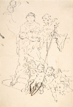 Saint Anthony and the Christ Child Surrounded by Cherubs