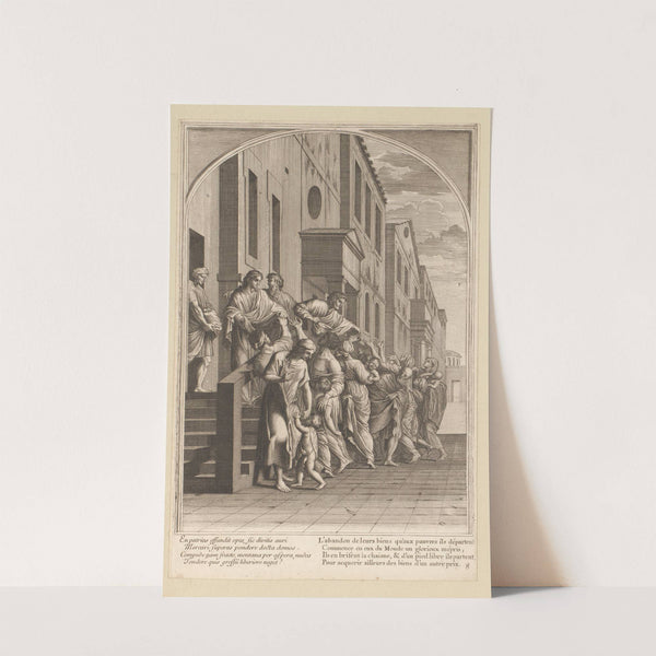 Saint Bruno and his companions distribute their goods among the poor (1623-1676) by François Chauveau