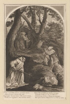 Saint Bruno in prayer in Calabria (1623-1676)